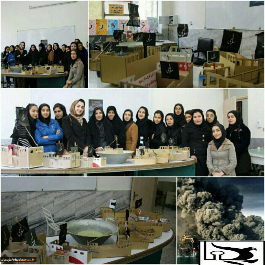 احضور ریاست ،همکاران ودانشجویان رشته مربی کودک آموزشکده دختران نجف آباد باحرکت نمادین یادوخاطره شهدای کشتی سانچی راگرامی داشتند 12