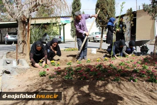 کاشت نهال درروز درختکاری با حضور ریاست و،معاونین ودانشجویان باشعار هردانشجو یک درخت 9