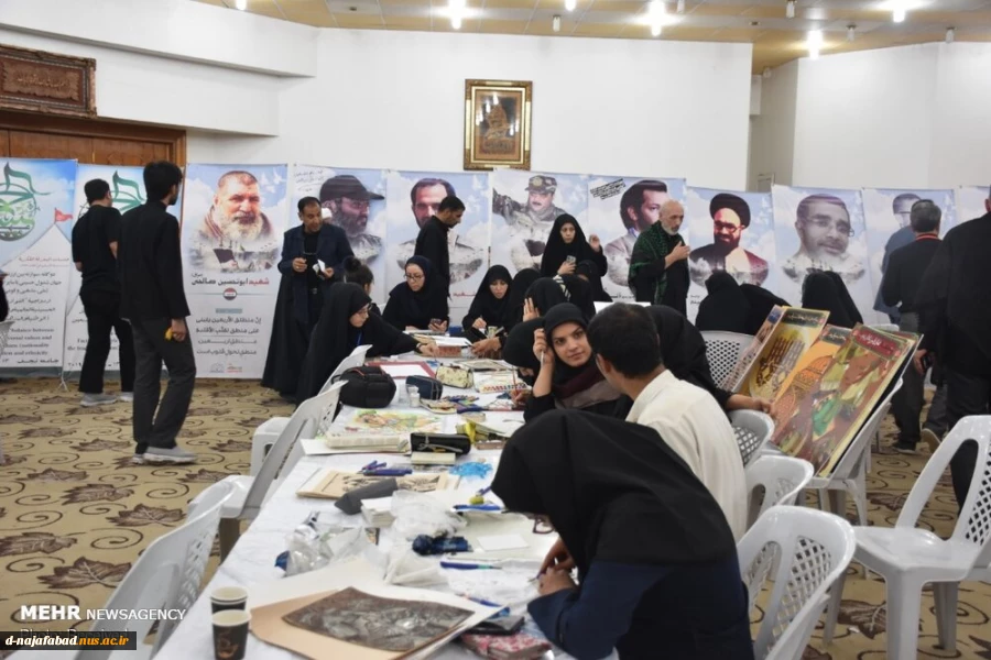 برگزاری ورکشاب در ششمین کنگره اربعینی اصحاب الحسین درشهرکوفه کشورعراق با حضورسرکارخانم خدادادی از اساتید گرافیک آموزشکده دختران نجف آباد 6