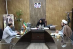 حجت الاسلام قاسمی رییس اداره تبلیغات اسلامی نجف آباد با ریاست آموزشکده دختران نجف آباد دیدار وگفتگو نمودند 2