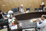 حجت الاسلام قاسمی رییس اداره تبلیغات اسلامی نجف آباد با ریاست آموزشکده دختران نجف آباد دیدار وگفتگو نمودند 3