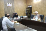 حجت الاسلام قاسمی رییس اداره تبلیغات اسلامی نجف آباد با ریاست آموزشکده دختران نجف آباد دیدار وگفتگو نمودند 4