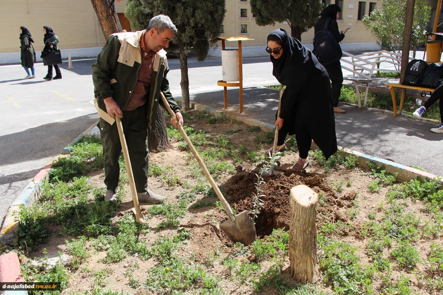 آیین روز درختکاری و کاشت نهال درمحوطه آموزشکده دختران نجف آباد  برگزار شد 8