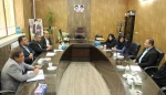 دیدار وگفتگو روسای مرکز فنی وحرفه ای ،اداره کار ورفاه اجتماعی ومدیر عامل شرکت کافه کسب وکارحری  شهرستان با ریاست آموزشکده ومعاونین دختران نجف آباد 3